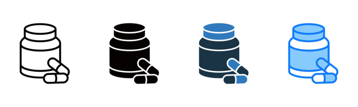 Supplement icon multiple style vector illustration