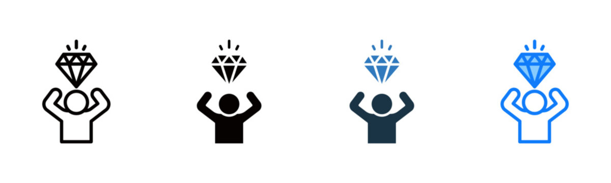 Luxury Lifestyle icon multiple style vector illustration