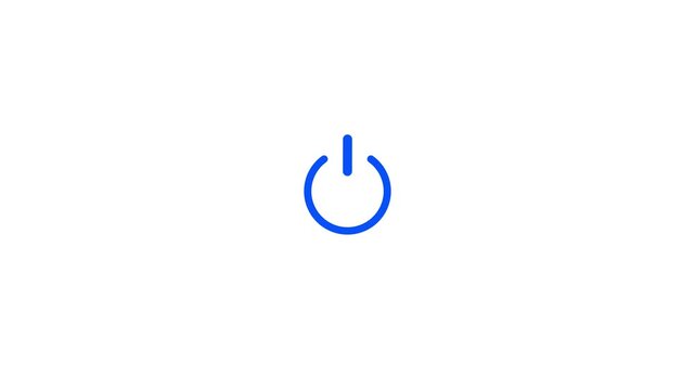 Power on off icon design in white color isolated on a grey background. Witch turn on off button concept.