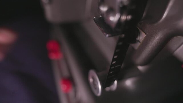 Vintage futuristic 8mm Projector with beam