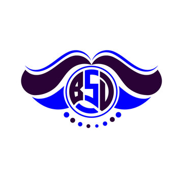 BSD letter logo creative design. BSD unique design