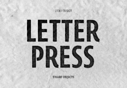 Letter Press Text Effect &ndash; Distressed Typography for Logo, Poster & Branding (PSD)