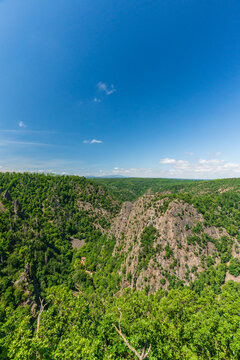 Blick vom Hexentanzplatz im Harz, Deutschland