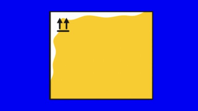 Animated yellow folders with arrows on blue background