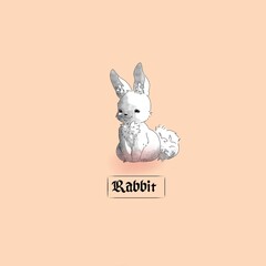 Fototapeta premium happy easter bunny with fake smile