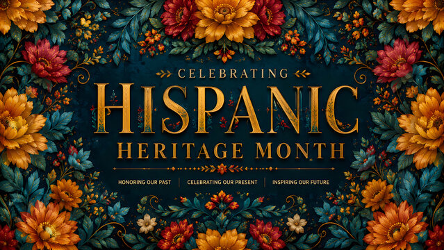 Celebration Hispanic Heritage Floral Background