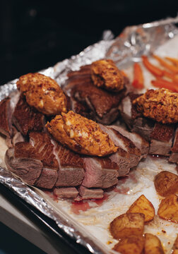 baked duck with potatoes and butter