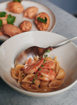pasta with shrimp and special butter