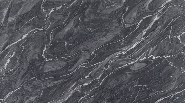 Clouded Bardiglio Grey Marble Texture Background, Sweeping Lighter Veining 