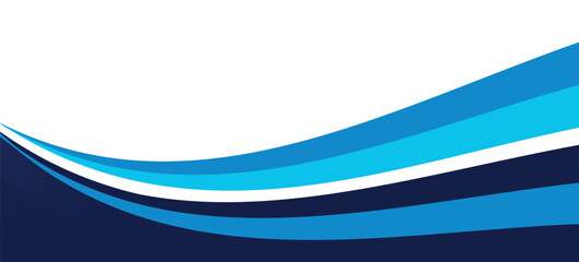 Obraz premium Navy Blue, Skyblue and white abstract wavy background vector illustration isolated design for banners and posters