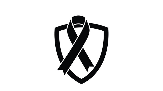 First place award ribbon black silhouette ribbon