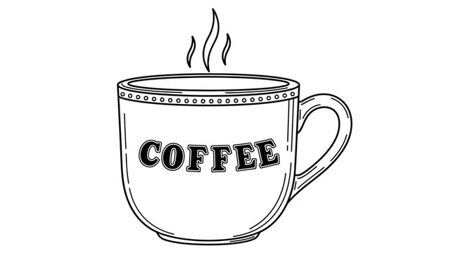 A steaming hot coffee cup.