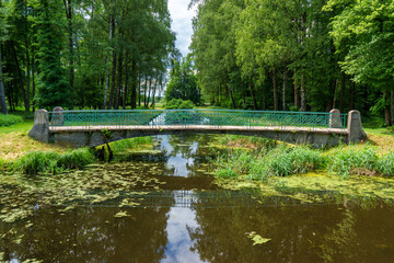 Park przy letniej rezydencji J. K. Branickiego w Choroszczy, Podlasie, Polska