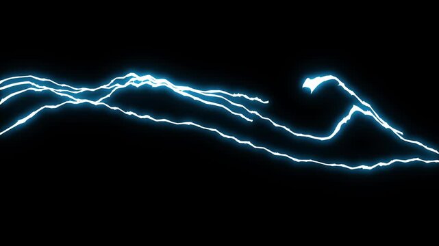 Flash lightning thunder fx, cartoon electric energy explosion overlay with glowing plasma sparks, dynamic storm power burst, comic thunderbolt strike effect for motion graphics and vfx on black 4K