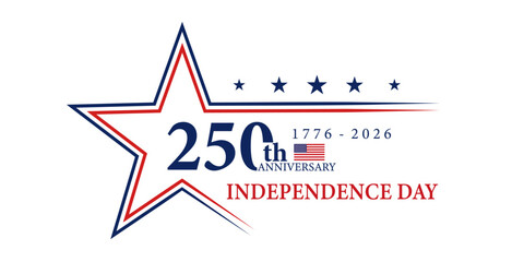 Fototapeta premium Happy 4th of July, 250 Years