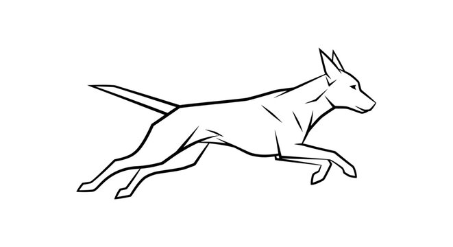 Running Dog Breed Bull Terrier Outdoors.