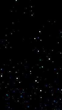 Rising glitter particles animation, floating sparkling dots, glowing magical dust, luminous bokeh lights, elegant abstract particle background