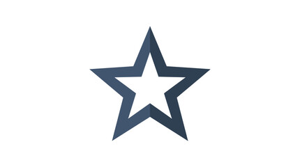 Obraz premium Minimalist Award Winning Dribbble Inspired Illustration of Star Shape Ultra Clean Flat Icon Pre 2X Typography Vector Design