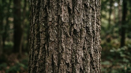 Obraz premium Close view of a tree trunk showcasing its texture and bark in a forest during daylight hours