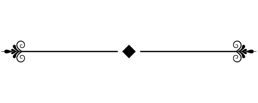 Minimalist decorative horizontal divider.Decorative vintage border for invitations and certificates eps 10