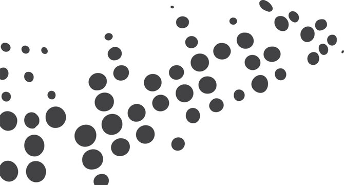 Scattered asymmetrical black dot pattern texture
