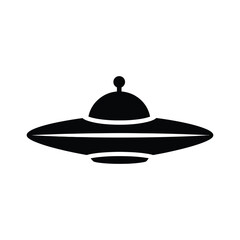 Fototapeta premium UFO spaceship hovering in air with light beam extraterrestrial science fiction art.
