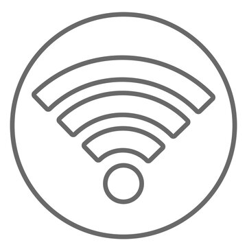 vector wifi icon with circle