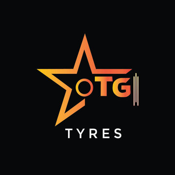 OTG golden luxury star icon three letter logo design vector template. royal logo | luxury logo | jewelry logo | premium logo | iconic logo | Victoria logo |