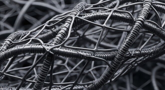 Intricate Macro Detail of Carbon Nanotube Structure Science Technology and Material Innovation