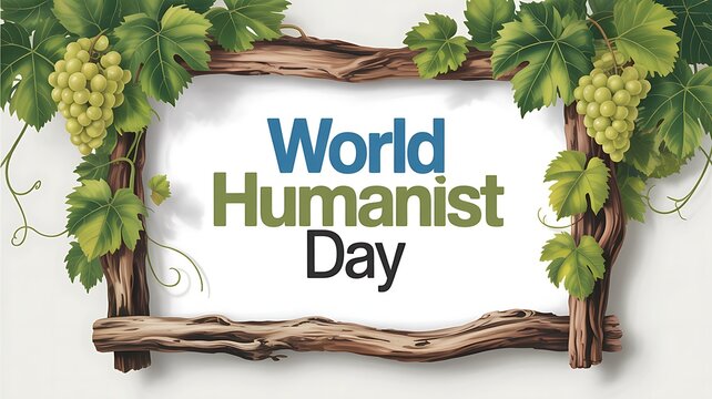 World humanist day celebration with vines