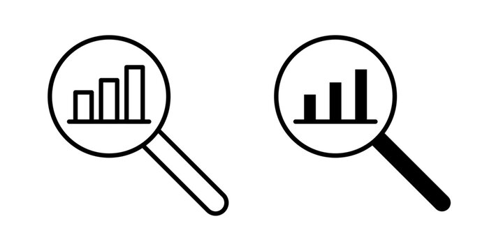
Business analytics icon in outline and solid style, isolated on white background. Perfect for data driven decisions, performance tracking, and corporate reporting features in mobile and web design