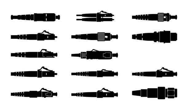 Collection of fiber optic connector types