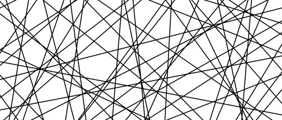 Obraz premium Straight random chaotic geometric lines form striking abstract vector pattern with irregular angles chaotic arrangement create bold monochrome texture creative contemporary illustration background.