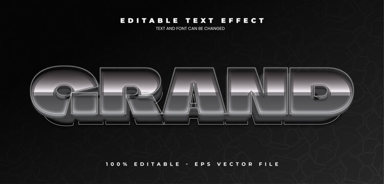 Grand Game Mecha Editable Text Effect with Futuristic Robotic Armor Style
