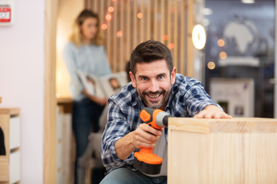 young couple moving in new home