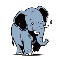 Fototapeta premium elephant cartoon illustration