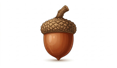 Oak tree acorn cartoon vector isolated illustration © MDSAKIB