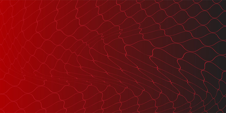 Seamless Fishing Net Pattern of Pseudo Irregular Mesh Cells of Red Color. Eps 10