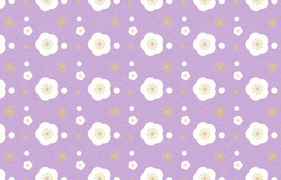梅の花の背景イラスト