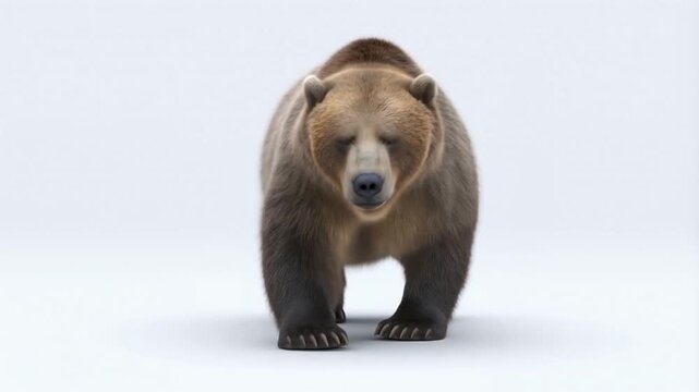 Majestic bear walking forward: stunning sequence of a powerful grizzly in motion