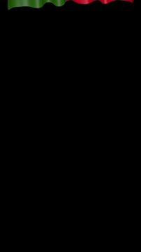PORTUGAL Curtain Flag Animation Transition, on Alpha Channel, Loop
