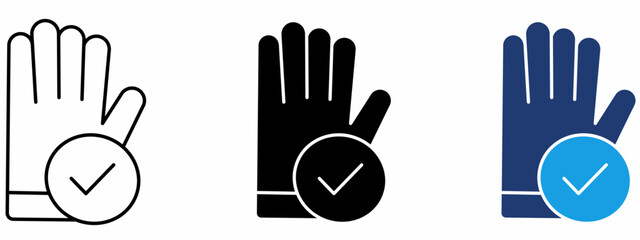 Obraz premium Medical Examination Gloves icon collections.