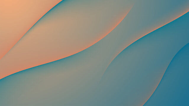 Abstract Gradient Wave Background with Smooth Flowing Curves and Modern Digital Design Pattern