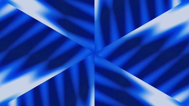 A close-up abstract view of intersecting blue striped patterns on a surface