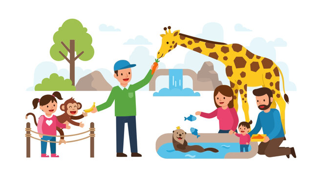 Zoo Visit: Feeding Animals, Family Fun and Wildlife Encounters