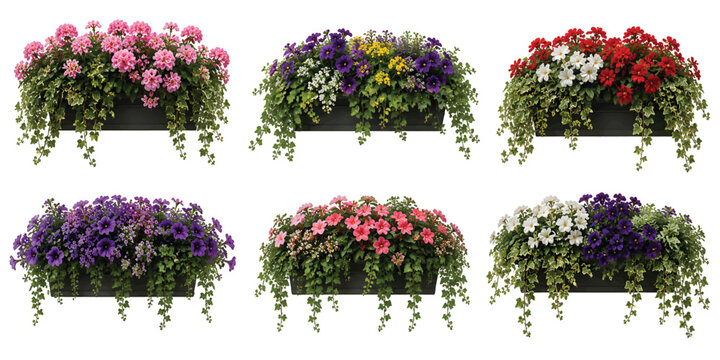 A beautiful collection of colorful spring flowers and blooming floral petals bring natural beauty to any garden decoration