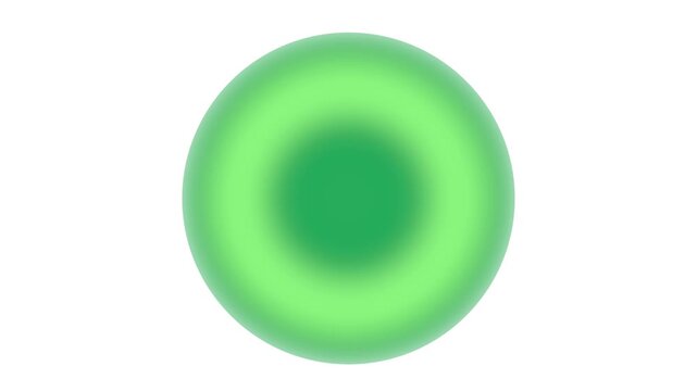 Green gradient sphere with a darker center on a white background doodle animated 4k stock video