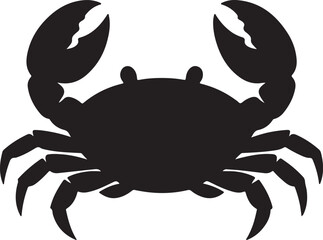 Minimal crab silhouette icon vector isolated on white background for marine logo design. © Md.Mozammal