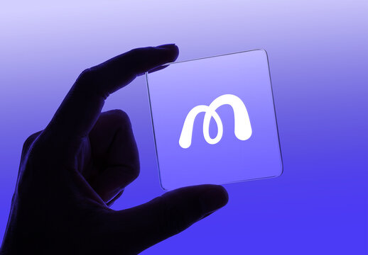 Hand Holding App Icon Mockup