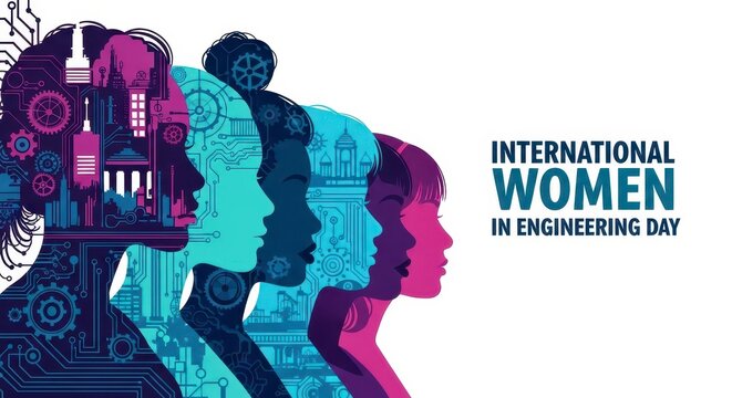 Women celebrating international women in engineering day